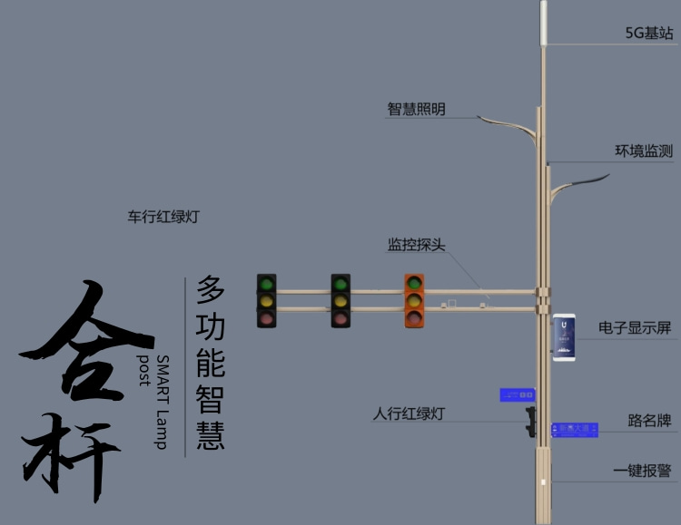 智慧路灯杆图片