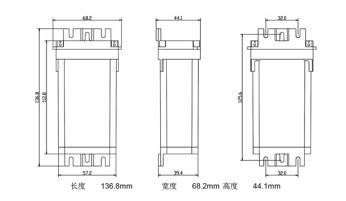 WLP-3600L-4G单灯控制器开孔尺寸图