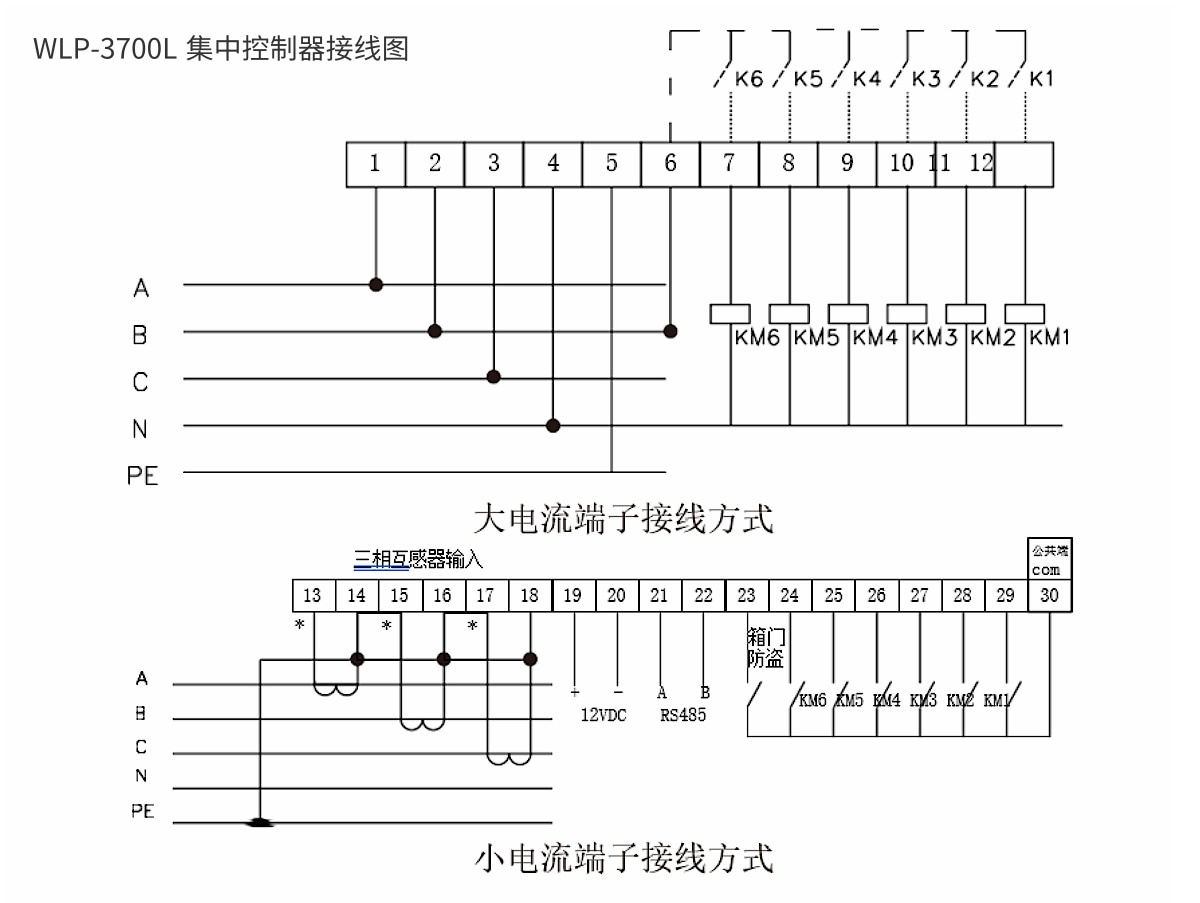 电力载波集中控制器接线图